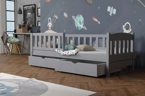 Detská posteľ z masívu borovice BEN so šuplíkmi - 200x90 cm