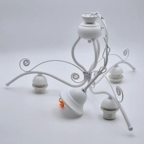 Luster na reťazi RETRO II 3xE27/60W/230V biela