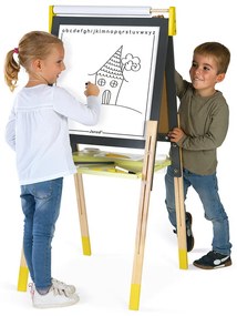 Magnetická obojstranná a polohovateľná  tabuľa - žltá a šedá