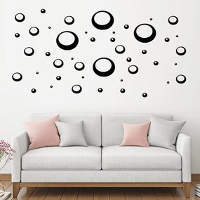 Veselá Stena Samolepka na stenu na stenu Bubliny Farba: černá