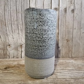 Váza keramická šedohnedá 12x12x23.5cm