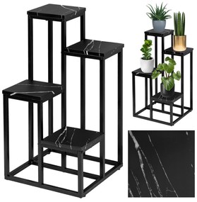 Kvetinový stojan Mogren čierny mramor