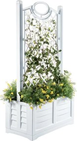 BAMA Kvetináč s ozdobnou mriežkou SEPARE, hnedý