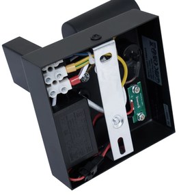 Moderné čierne nástenné svietidlo s USB-C, naklápacie - Rex