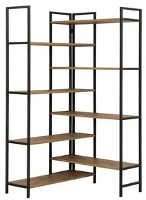 Regálová jednotka Edra Black a Atlantic Pine