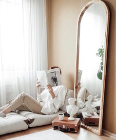 Rozkládací futonové křeslo Kadife Teddy krémové