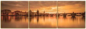 Obraz na plátne - Karlov most - panoráma 5111FB (90x30 cm)