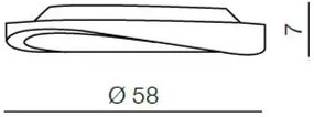 Moderné stropné svietidlo Circulo 58 chróm