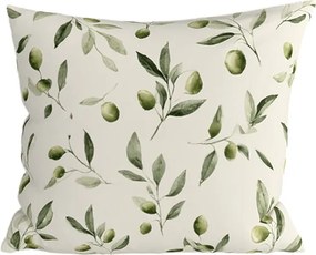 Bavlnená obliečka na vankúš OLIVE POLY 45x45 cm, zelená