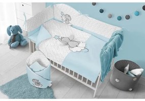 BELISIMA 6-dielne posteľné obliečky Belisima Cute Mouse 90/120 tyrkysové