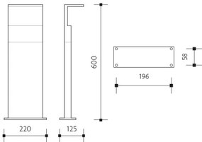 LED Vonkajšia lampa NATURA LED/12W/230V 4000K 60 cm IP65 hnedá/antracit