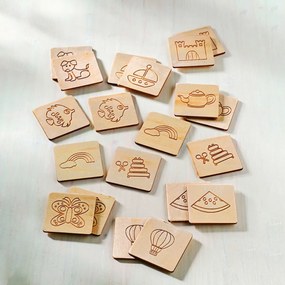 Drevené pexeso 5 x 5 x 0,3 cm