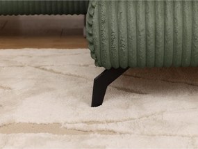 Zelená menčestrová rohová pohovka (pravý roh/do L) Marbeya – Ropez