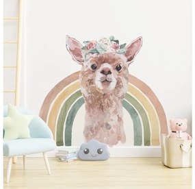 Gario Detská nálepka na stenu Rainbow animals - lama Farba: A, Rozmery: 98 x 85 cm