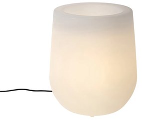 Vonkajšia stojaca lampa kvetináč biela IP44 - Flowerpot