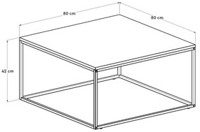 Konferenčný stolík 42x80 cm čierna