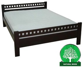 Posteľ Milena 140x200 jelša/wenge