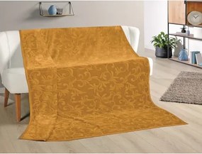 Deka Ornament 180x220 cm, horčicovo žltá%