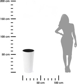 PLASTOVÝ KVETINÁČ URBANIKA ECO 57X29 CM BIELA