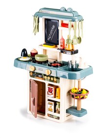 MULTISTORE Detská kuchynka 46 dielov – interaktívna so zvukmi, LED, vodou a generátorom pary pre 3+