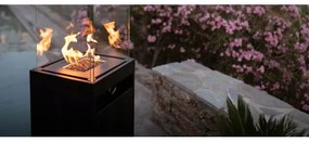 Planika Faro GAS - Vonkajší plynový krb 142x36 cm 8kW čierna + ochranný kryt