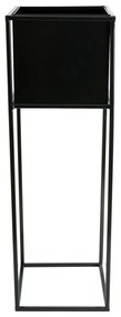 KOVOVÝ KVETINÁČ SO STOJANOM PLAIN 70X24 CM ČIERNA