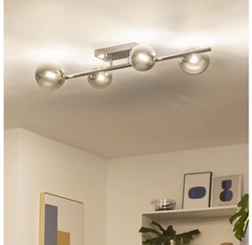 Brilagi - LED Prisadený luster MILLA 4xG9/3W/230V lesklý chróm/dymová