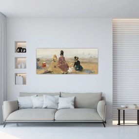 Obraz - Eugène Boudin, On the Beach, Trouville, reprodukcia (120x50 cm)