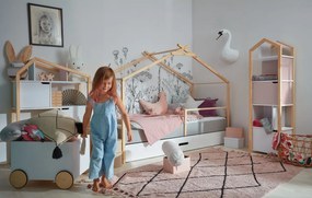 Ružová detská knižnica MANHATTAN/PHOEBE FLAMINGO