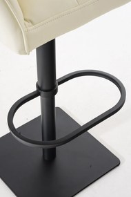 Barová stolička Damas B1 - koženka, čierny rám - Krémová