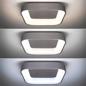 Stropné LED svietidlo Treviso - 48W - 2880lm - s diaľkovým ovládaním - šedé