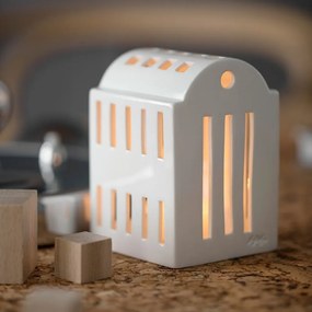 Biely keramický svietnik Kähler Design Urbania Lighthouse Smithy