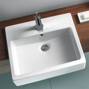 DURAVIT Vero polozápustné umývadlo s otvorom, s prepadom, 550 x 470 mm, biela, 0314550000