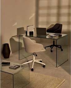 Sklenený pracovný stôl 70x125 cm Burano – Kave Home