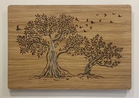 Svietiaci obraz dvoch stromov