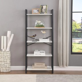 Regál Houseland Evy čierny/biely