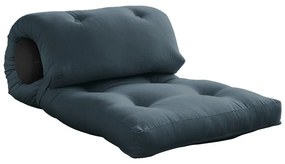 Modrosivý futónový matrac 70x200 cm Wrap Petroleum/Dark Grey – Karup Design