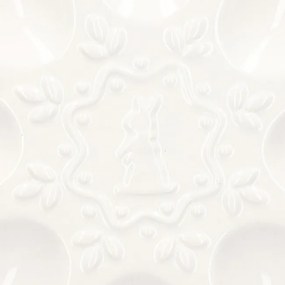 Tanier na vajíčka ADELIA biely, zdobený 965238