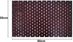 Kúpeľňová predložka ALBA tmavohnedá