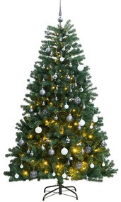 Umelý výklopný vianočný stromček 300 LED a sada gúľ 210 cm 3210165