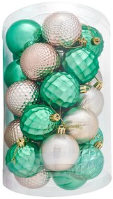 4Home Sada vianočných ozdôb Mint, 25 ks