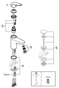 GROHE 24317001 - Umývadlová batéria SWIFT 162 mm lesklý chróm