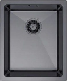 Erga HD, 1-komorový oceľový drez 400x500x210 mm, grafitová, ERG-MLS-HD4050BB