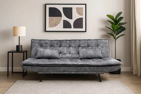 Dizajnová rozkladacia pohovka Arvik šedá zamat 195cm