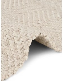 Krémový/slonovinový ručne tkaný behúň s prímesou vlny 80x200 cm Majoli – Elle Decoration