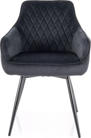 SI Marlo Velvet stolička čierna