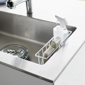 Biely kovový stojan na umývacie prostriedky bez vŕtania Film Hook – YAMAZAKI