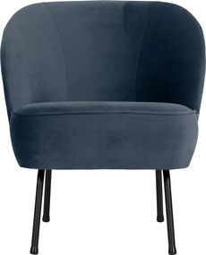 BePureHome Vogue zamatové dizajnové kreslo - Modrá