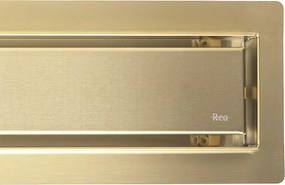 Rea Neox, nerezový odtokový žľab 50 cm, zlatá matná, REA-G4891