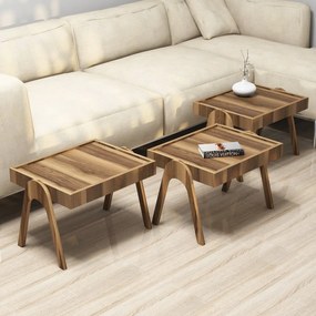 Odkladací stolík Roma Walnut, 3 ks